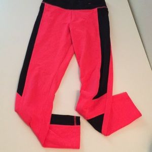 Coral and black leggings from justice